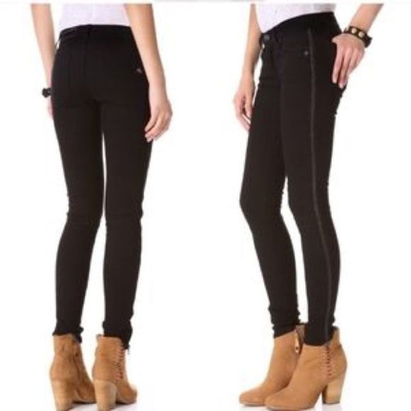 rag & bone Denim - RAG & BONE Tuxedo Zipper Skinny Jeans Size 30